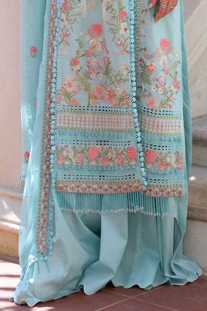 3 Piece Unstitched Embroidered Lawn Suit