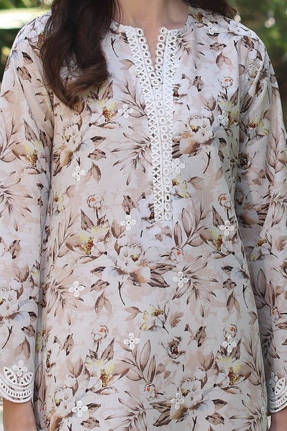 3 Piece Unstitched Embroidered Printed Lawn Suit