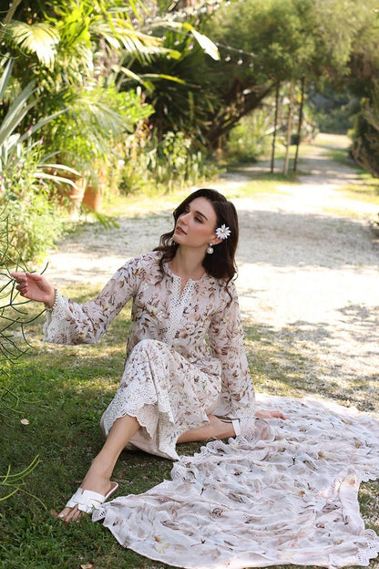 3 Piece Unstitched Embroidered Printed Lawn Suit