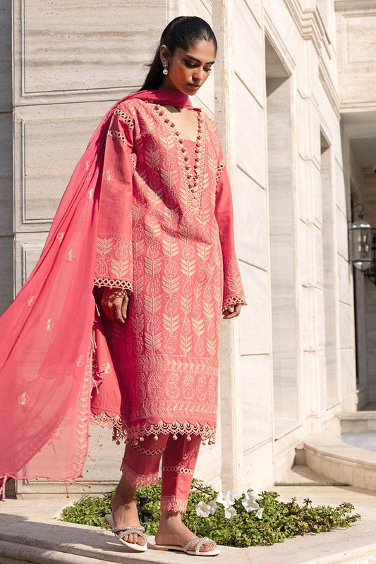 3 Piece Unstitched Embroidered Lawn Suit