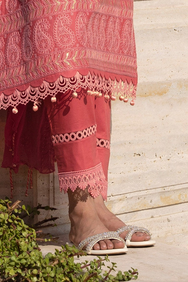 3 Piece Unstitched Embroidered Lawn Suit