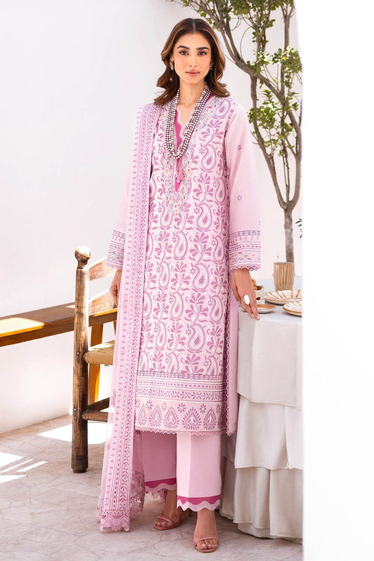 3 Piece Unstitched Embroidered Lawn Suit