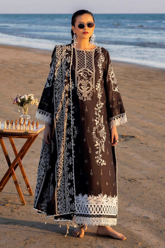 3 Piece Unstitched Embroidered Lawn Suit