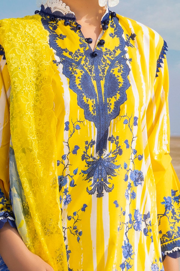 3 Piece Unstitched Printed Lawn Suit