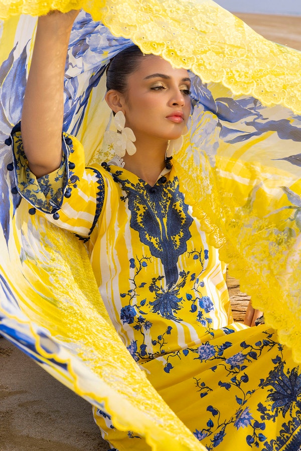 3 Piece Unstitched Printed Lawn Suit