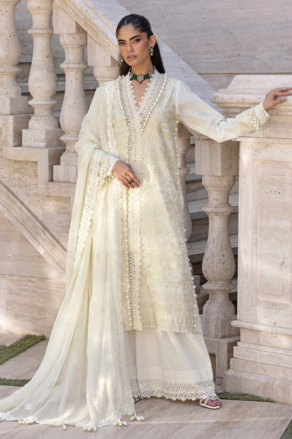 3 Piece Unstitched Embroidered Lawn Suit