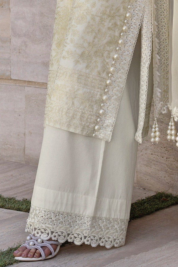 3 Piece Unstitched Embroidered Lawn Suit