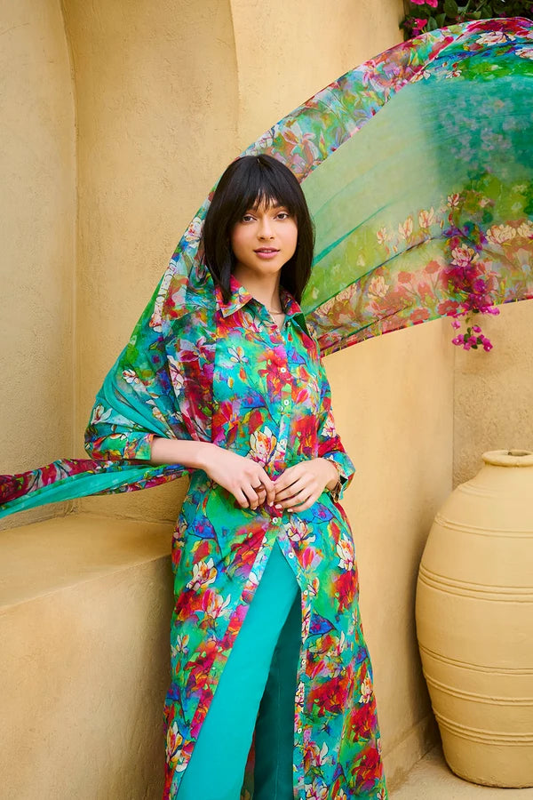 3 Piece Unstitched Printed Lawn Suit