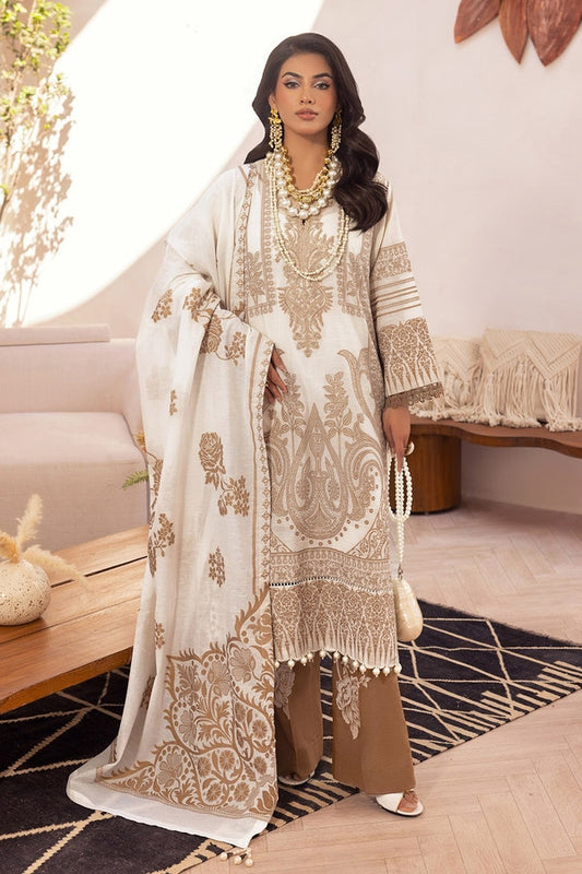 3 Piece Unstitched Embroidered Jacquard Suit