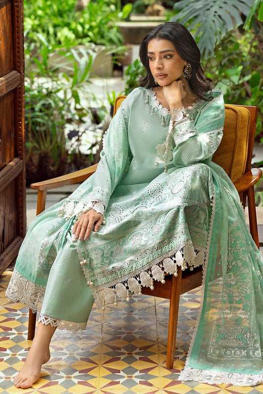 3 Piece Unstitched Embroidered Lawn Suit