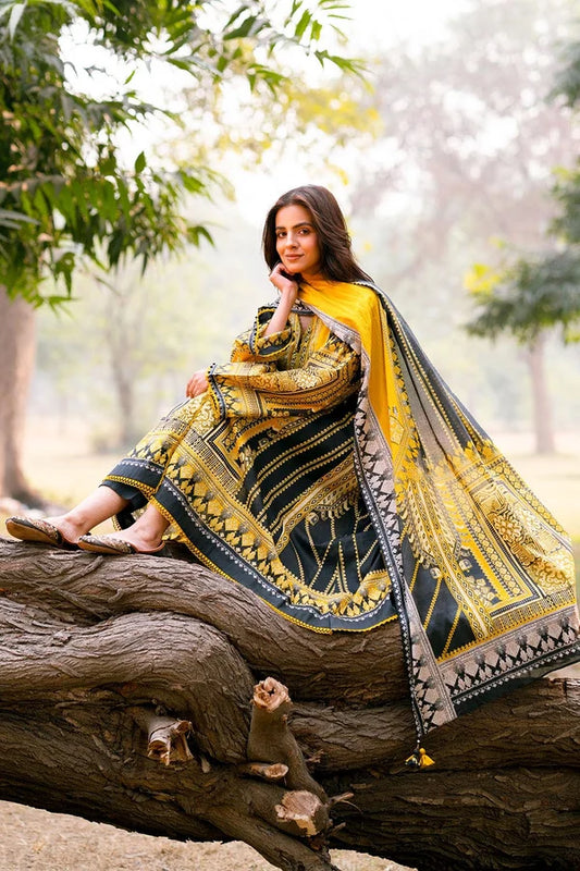 3 Piece Unstitched Printed Lawn Suit