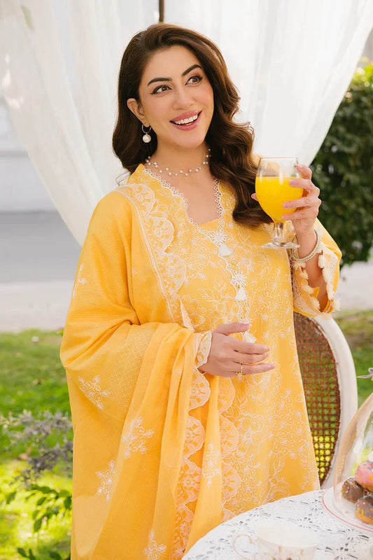 3 Piece Unstitched Embroidered Lawn Suit