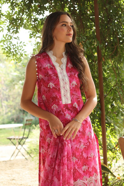 3 Piece Unstitched Embroidered Printed Lawn Suit