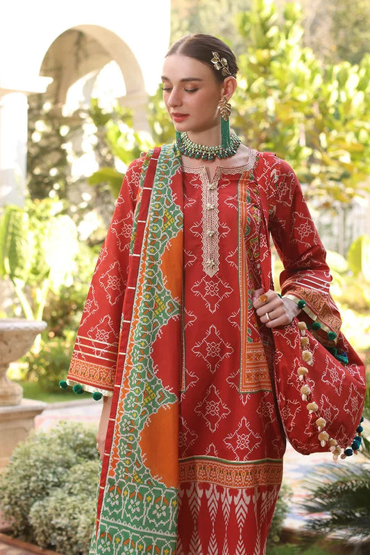 3 Piece Unstitched Printed Lawn Suit