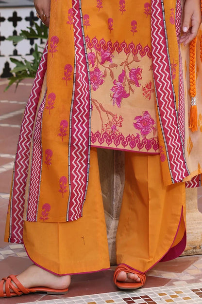 3 Piece Unstitched Printed Lawn Suit