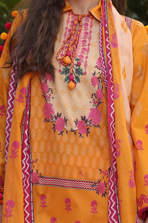 3 Piece Unstitched Printed Lawn Suit