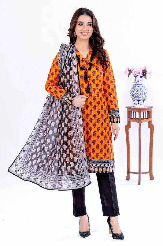 3 Piece Unstitched Printed Lawn Suit