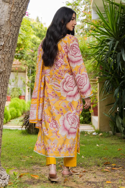 3 Piece Unstitched Printed Lawn Suit