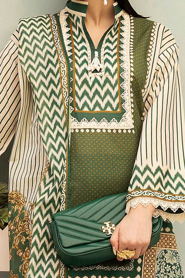 3 Piece Unstitched Printed Lawn Suit