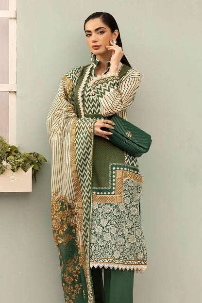 3 Piece Unstitched Printed Lawn Suit