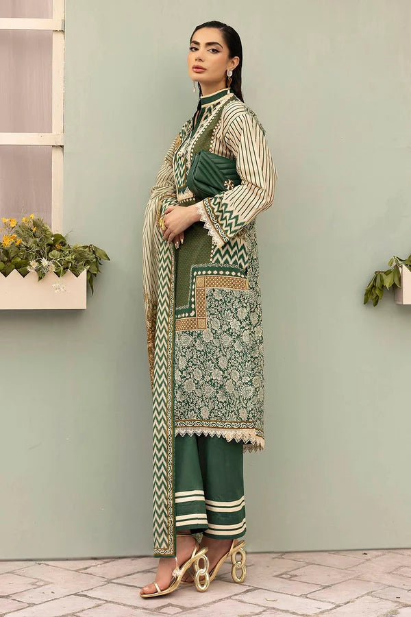 3 Piece Unstitched Printed Lawn Suit