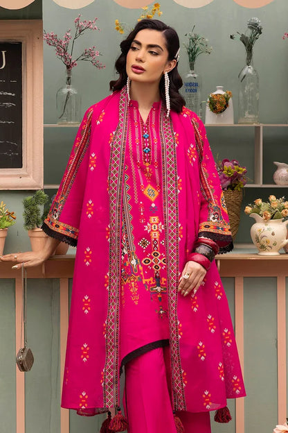 3 Piece Unstitched Printed Lawn Suit