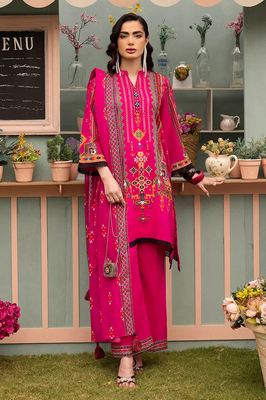 3 Piece Unstitched Printed Lawn Suit