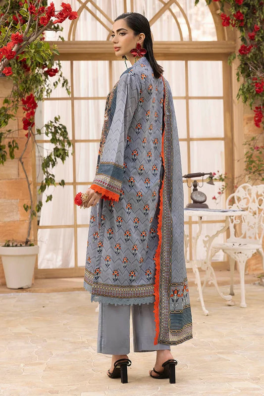 3 Piece Unstitched Printed Lawn Suit