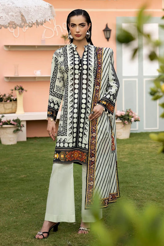 3 Piece Unstitched Printed Lawn Suit