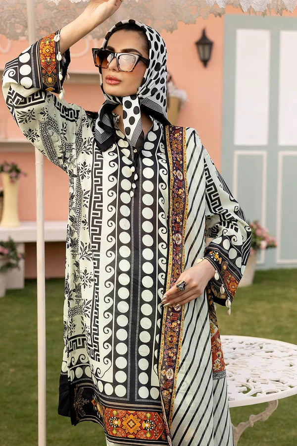 3 Piece Unstitched Printed Lawn Suit