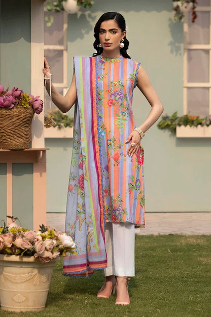 3 Piece Unstitched Printed Lawn Suit