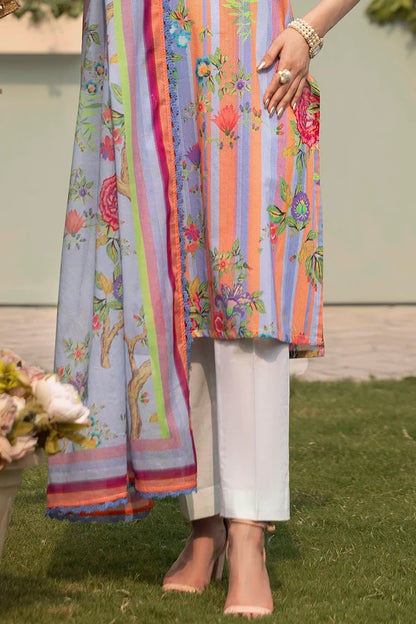3 Piece Unstitched Printed Lawn Suit