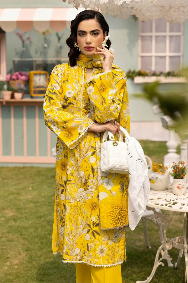 3 Piece Unstitched Printed Lawn Suit