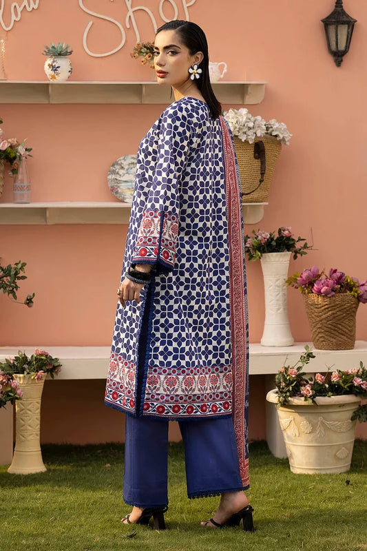 3 Piece Unstitched Printed Lawn Suit