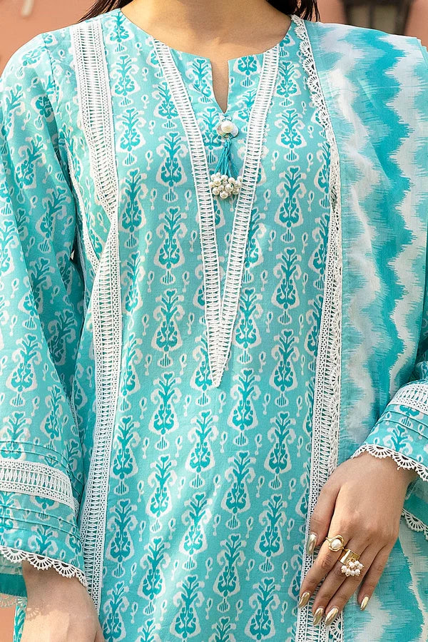 3 Piece Unstitched Printed Lawn Suit