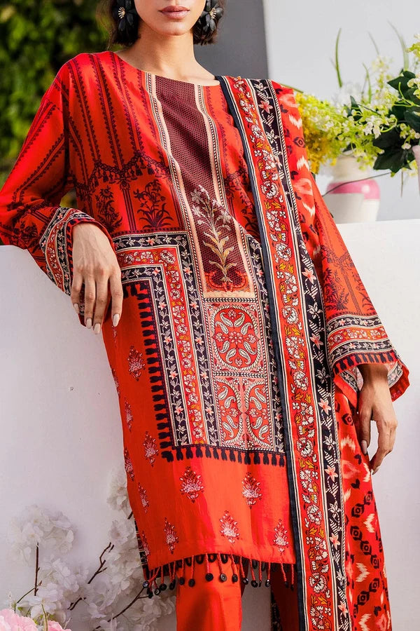 3 Piece Unstitched Printed Lawn Suit