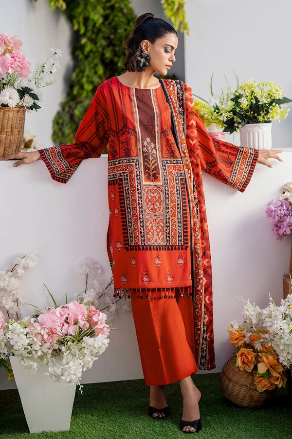 3 Piece Unstitched Printed Lawn Suit