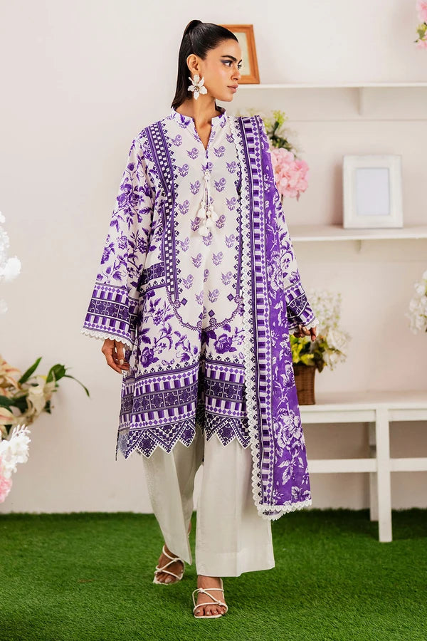 3 Piece Unstitched Printed Lawn Suit