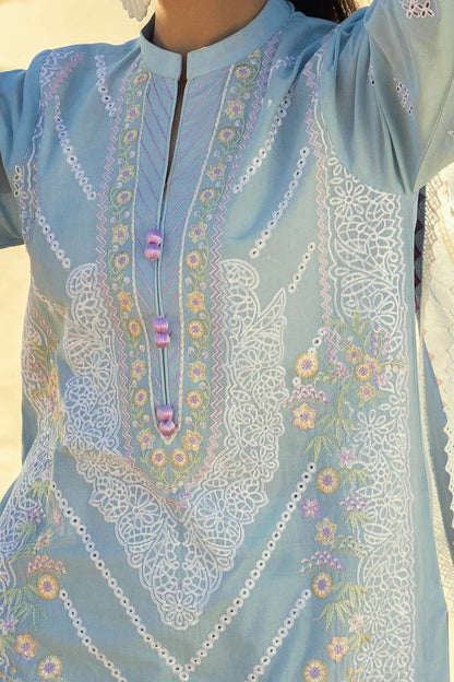 3 Piece Unstitched Embroidered Lawn Suit