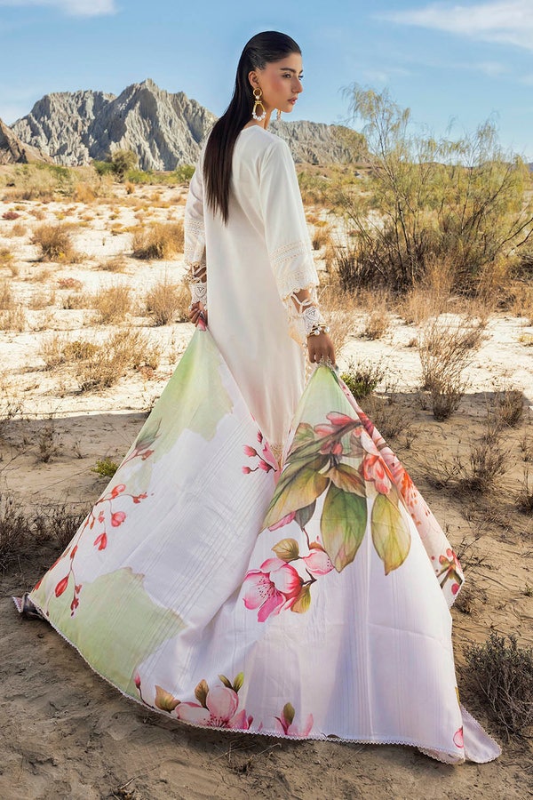 3 Piece Unstitched Embroidered Lawn Suit