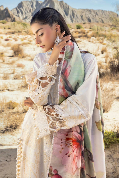 3 Piece Unstitched Embroidered Lawn Suit