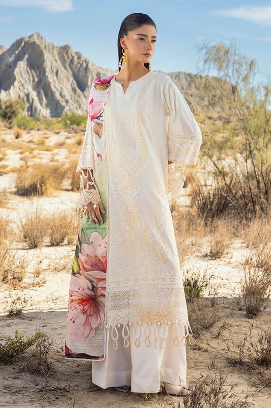 3 Piece Unstitched Embroidered Lawn Suit