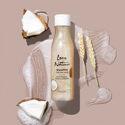 Love Nature Shampoo For Dry Hair with Organic Wheat & Coconut