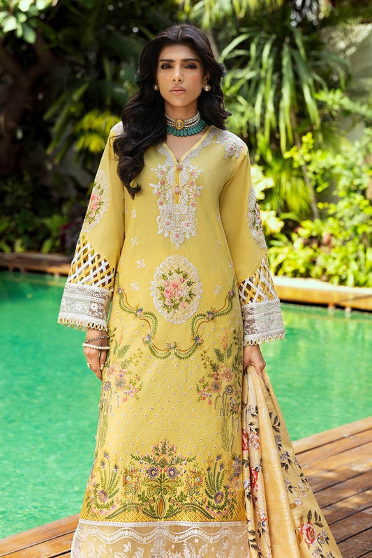 3 Piece Unstitched Embroidered Lawn Suit